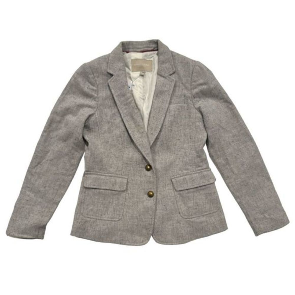 Banana Republic gray lined blazer.  Gold buttons on front and cuffs.  Pockets